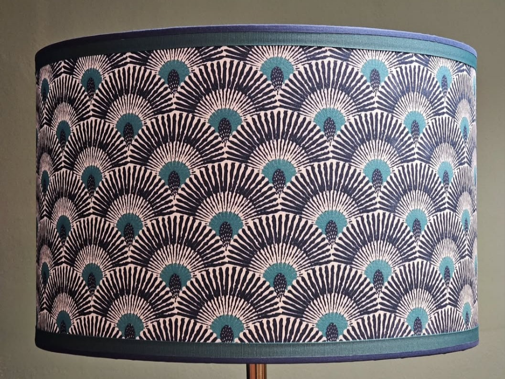 Paralume Pavone blu